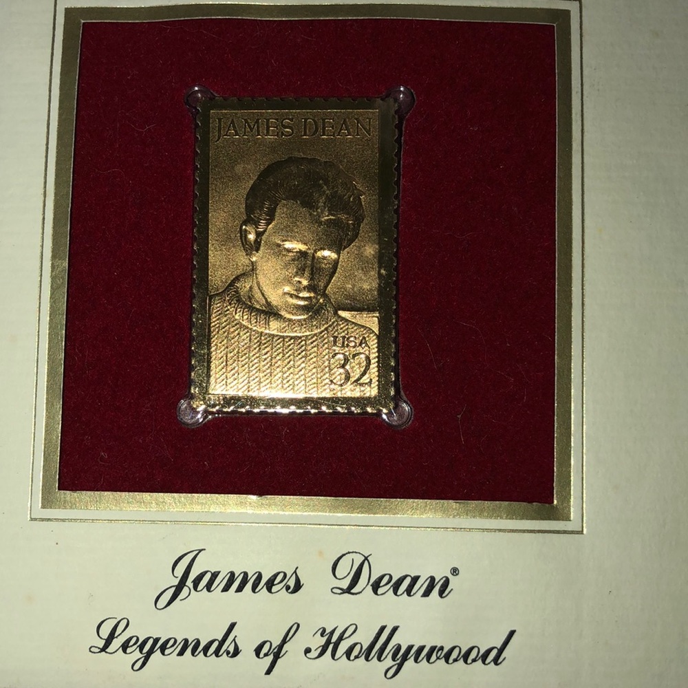 22K GOLD 1996 JAMES DEAN GOLD PROOF STAMP